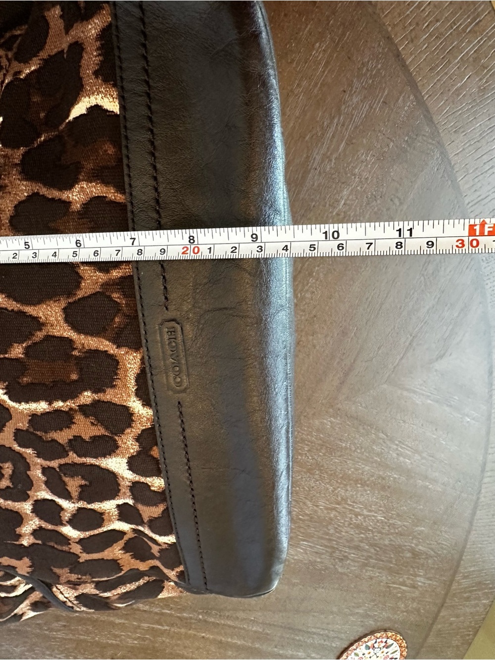 Coach Park Ocelot Leopard Print Carrie Tote w/Red Hangtag - Picture 15 of 16
